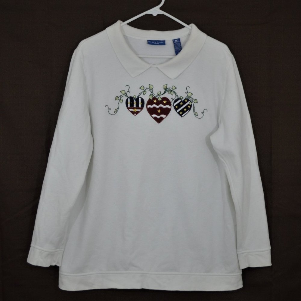 Karen Scott sport long sleeve sweatshirt